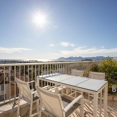 Roof Terrace Of 123m2 Sea View Double Garage Air Conditioning Cannes